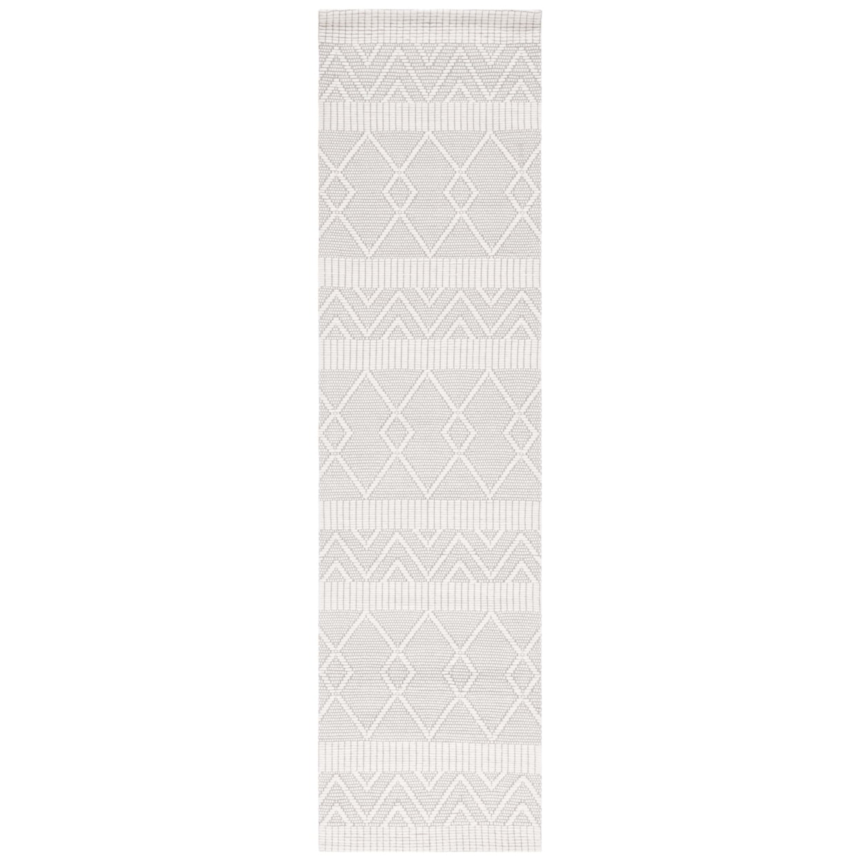 Ivory and Beige Hand Loomed Flat Weave Runner Rug