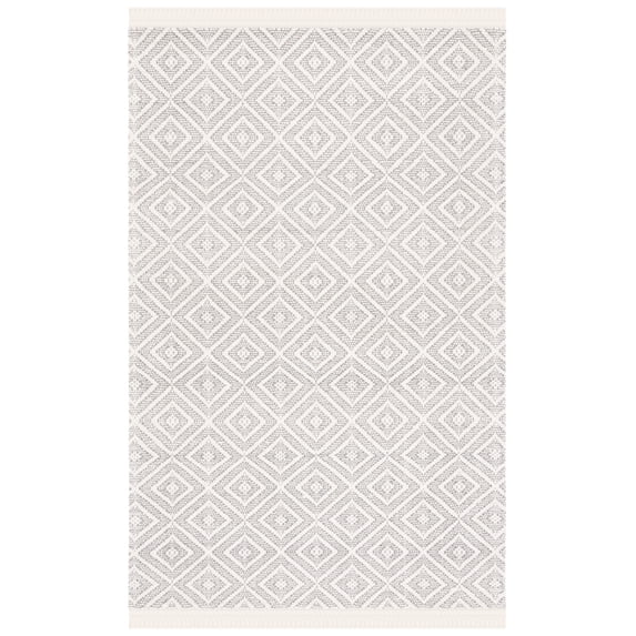 SAFAVIEH Marbella Chelsey Diamond Area Rug, Ivory/Grey, 3' x 5'