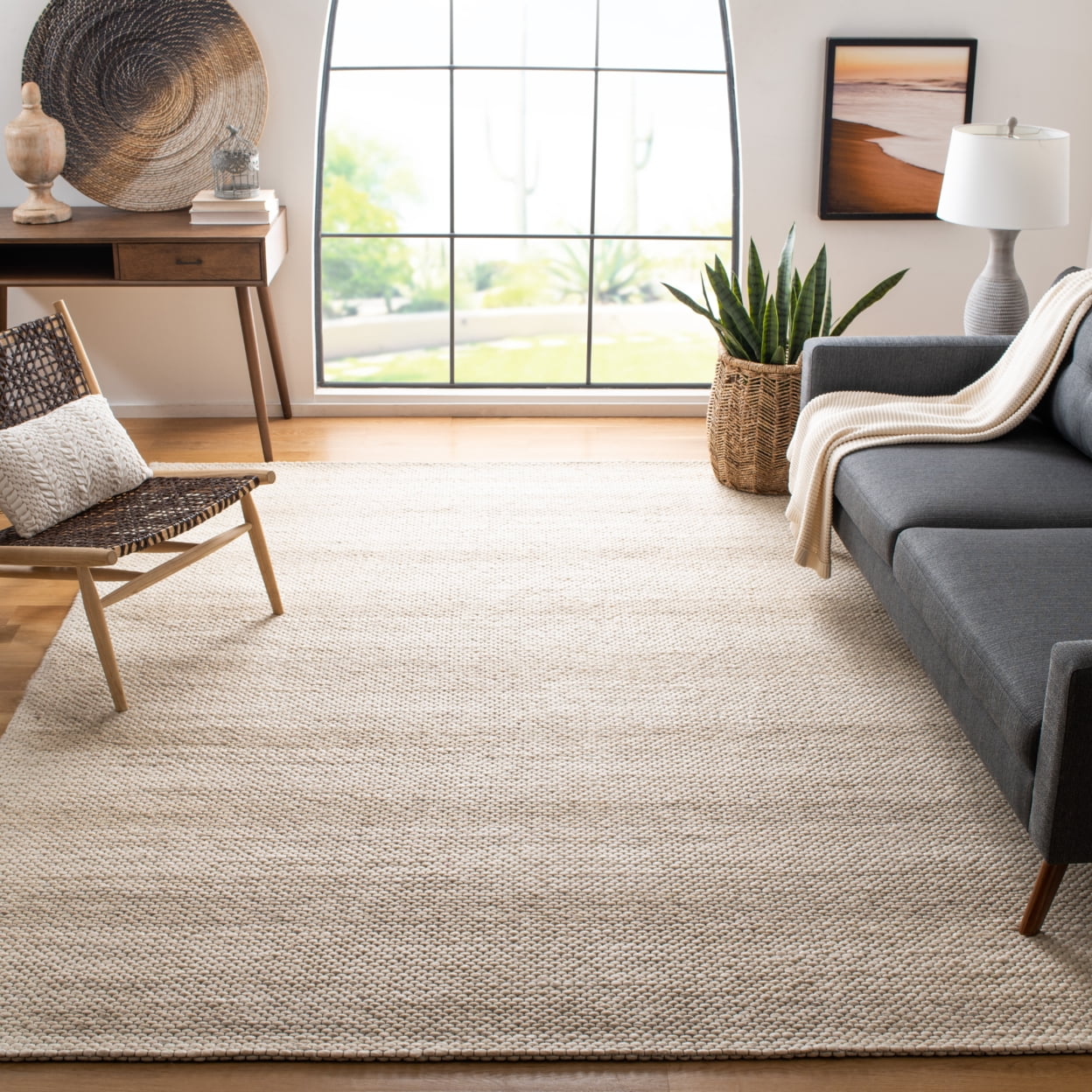 SAFAVIEH Marbella Christabella Abstract Striped Area Rug, Beige/Brown, 4' x 6'