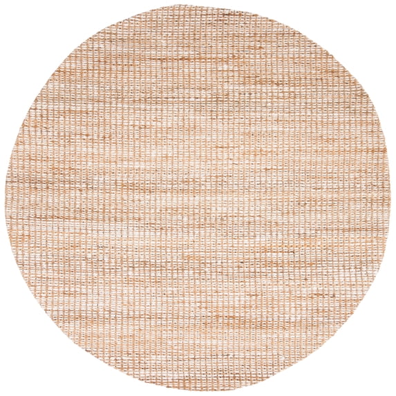 SAFAVIEH Marbella Christina Solid Area Rug, Natural/Ivory, 6' x 6' Round