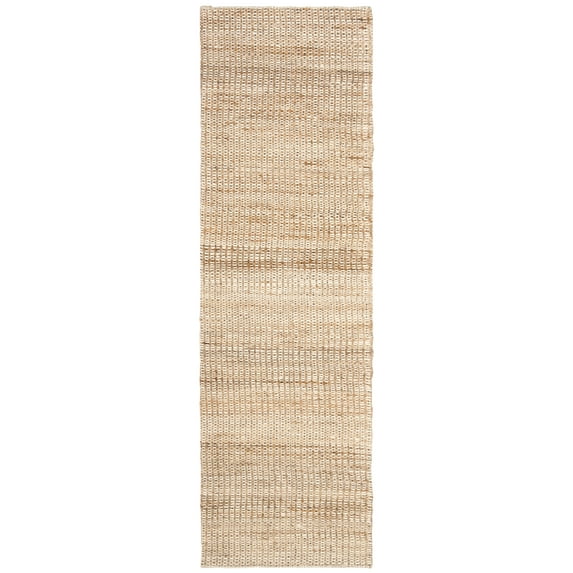 SAFAVIEH Marbella Christina Solid Runner Rug, Natural/Ivory, 2'3" x 12'
