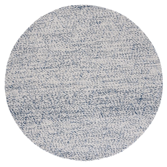 SAFAVIEH Marbella Ciannait Distressed Area Rug, Blue/Ivory, 6' x 6' Round