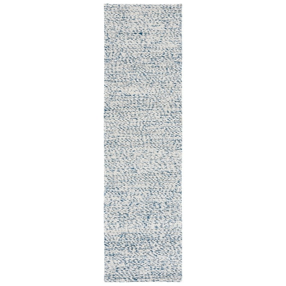 SAFAVIEH Marbella Ciannait Distressed Runner Rug, Blue/Ivory, 2'3" x 8'