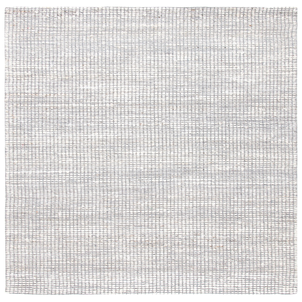 Ivory Flat Woven Synthetic Square Area Rug, 8'