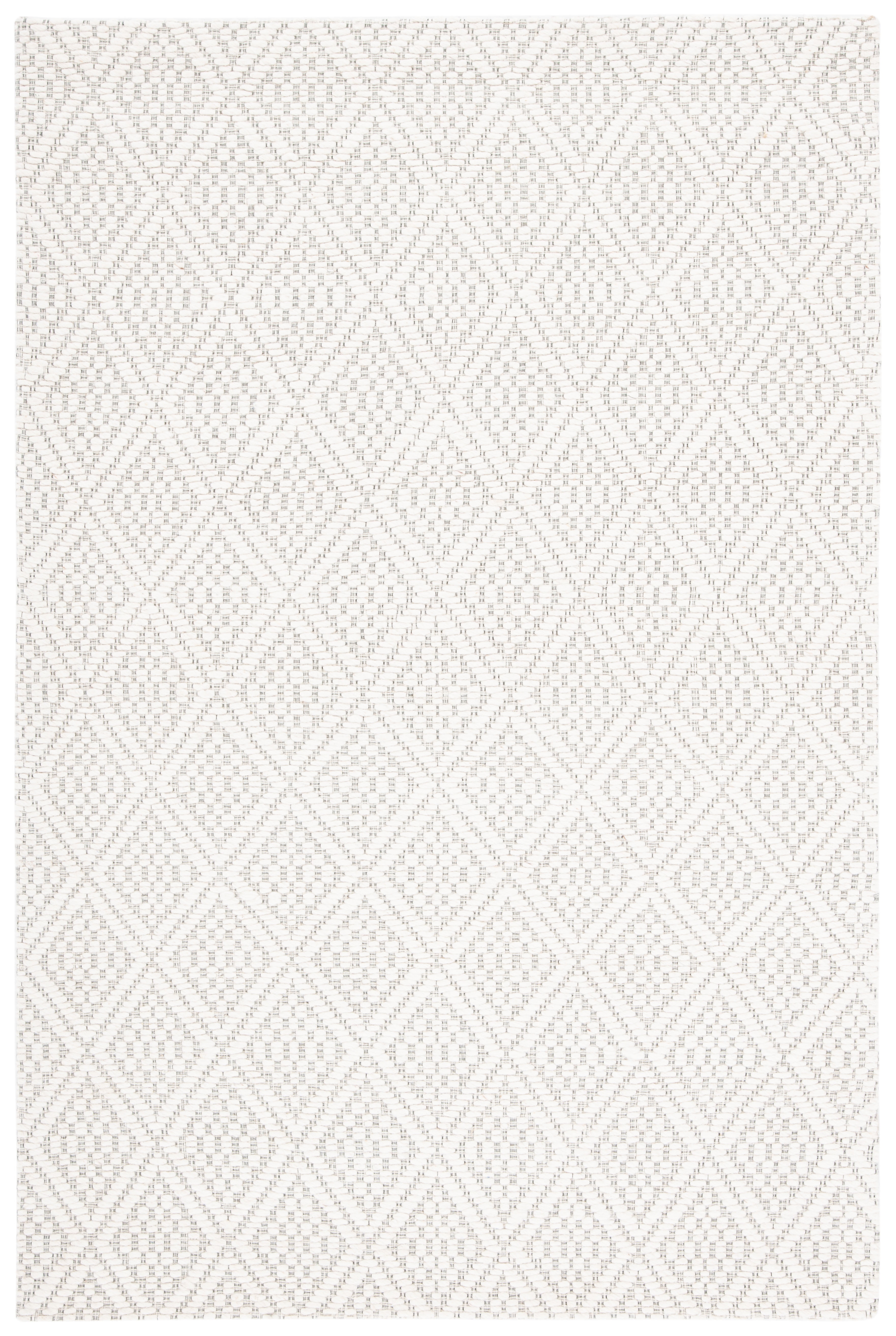 Ivory Geometric Flatweave Wool Area Rug, 3' x 5'