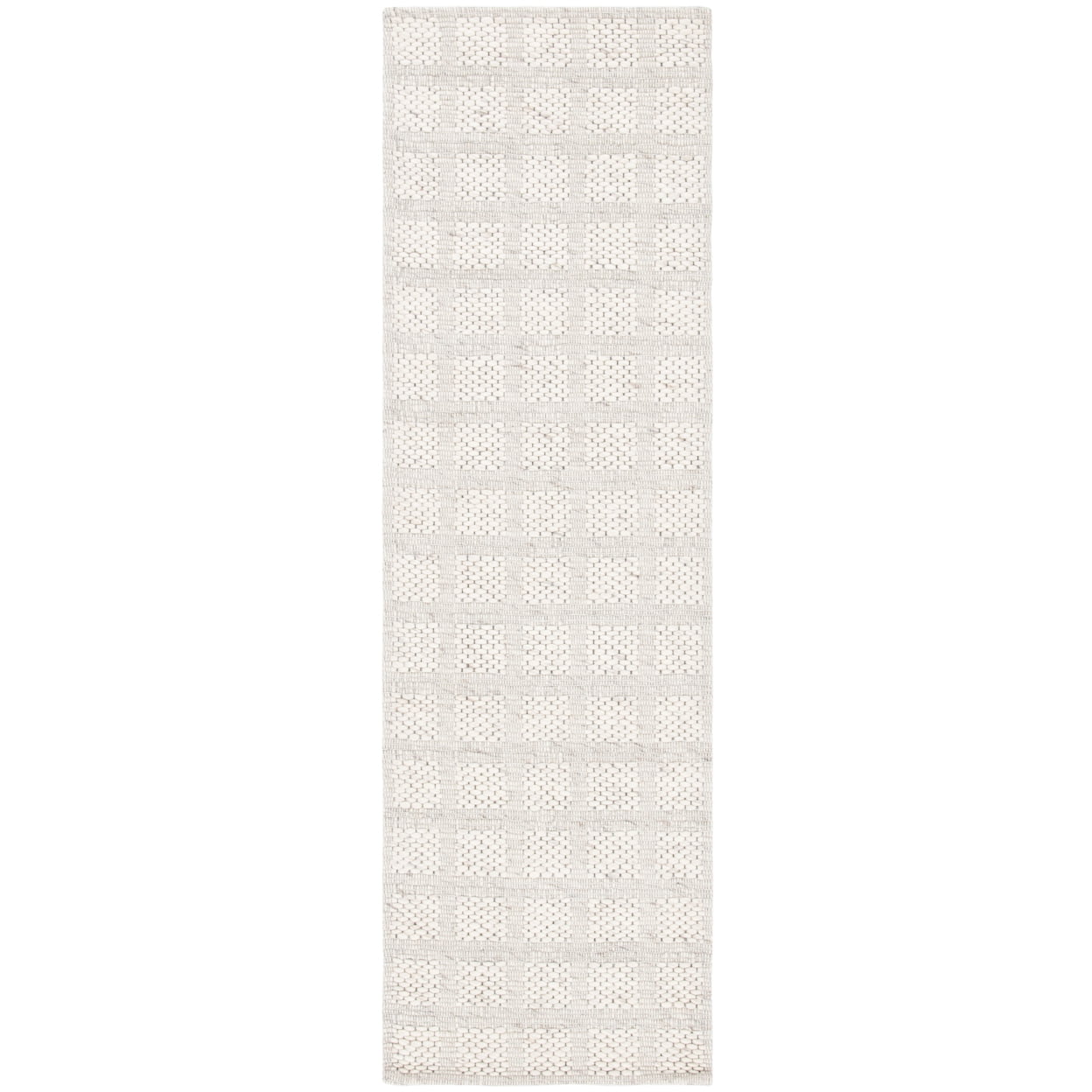 Marbella Beige Geometric Wool Handwoven Runner Rug