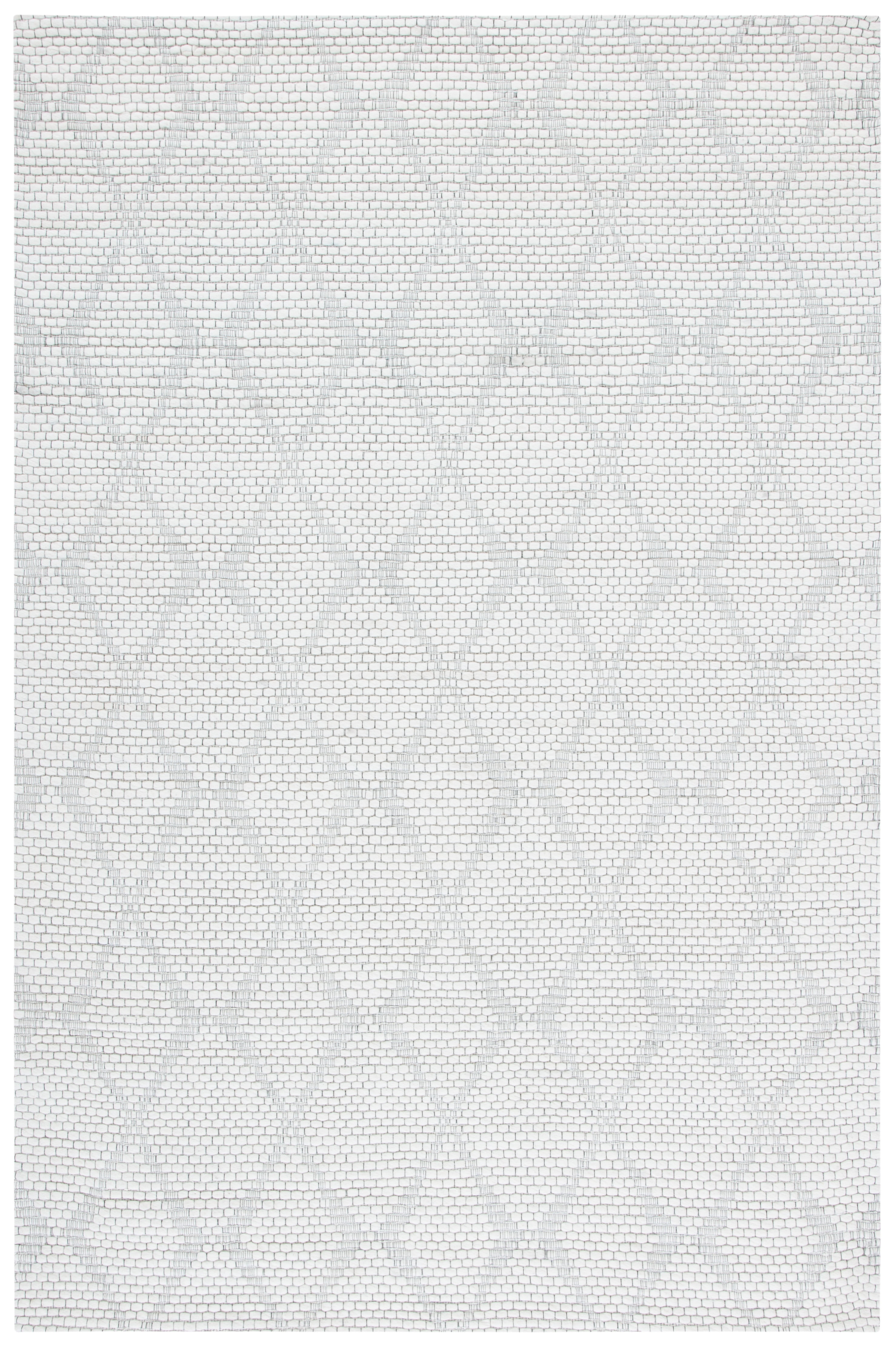 Ivory Flat Woven Reversible Wool and Synthetic 4' x 6' Rug