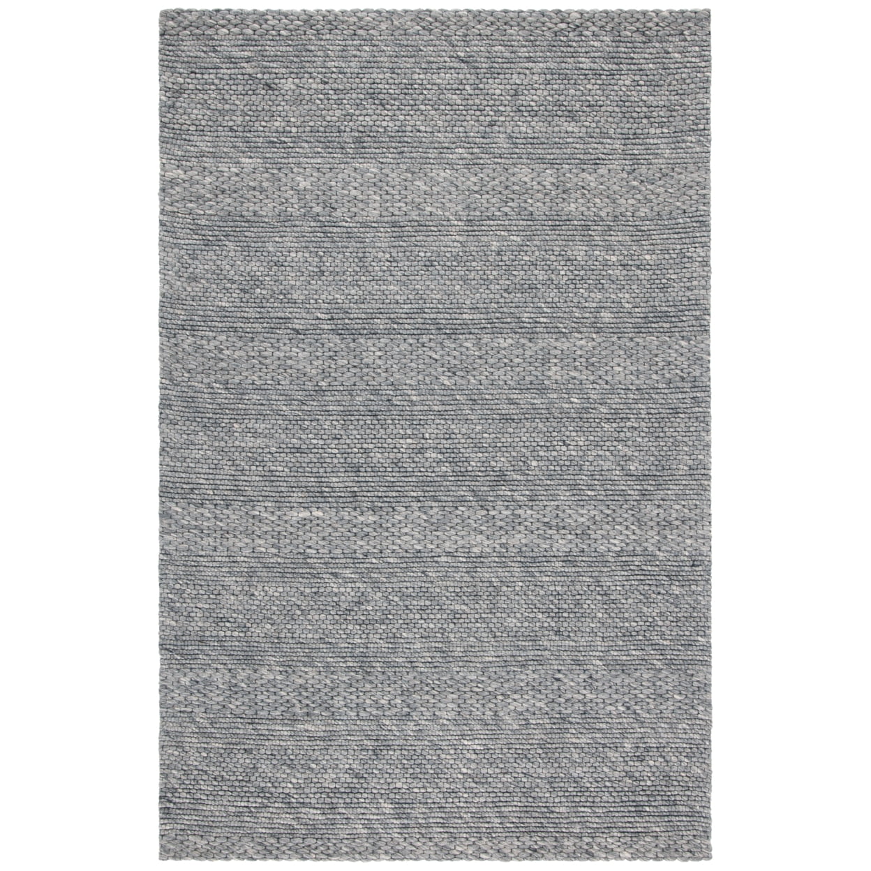 Marbella 4' x 6' Gray Wool and Synthetic Flat Woven Rug