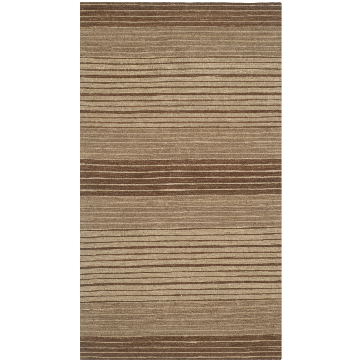 Marbella Beige and Brown Hand Loomed Wool Area Rug