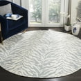 thumbnail image 1 of SAFAVIEH Marbella Daria Geometric Area Rug, Blue/Ivory, 6' x 6' Round, 1 of 6