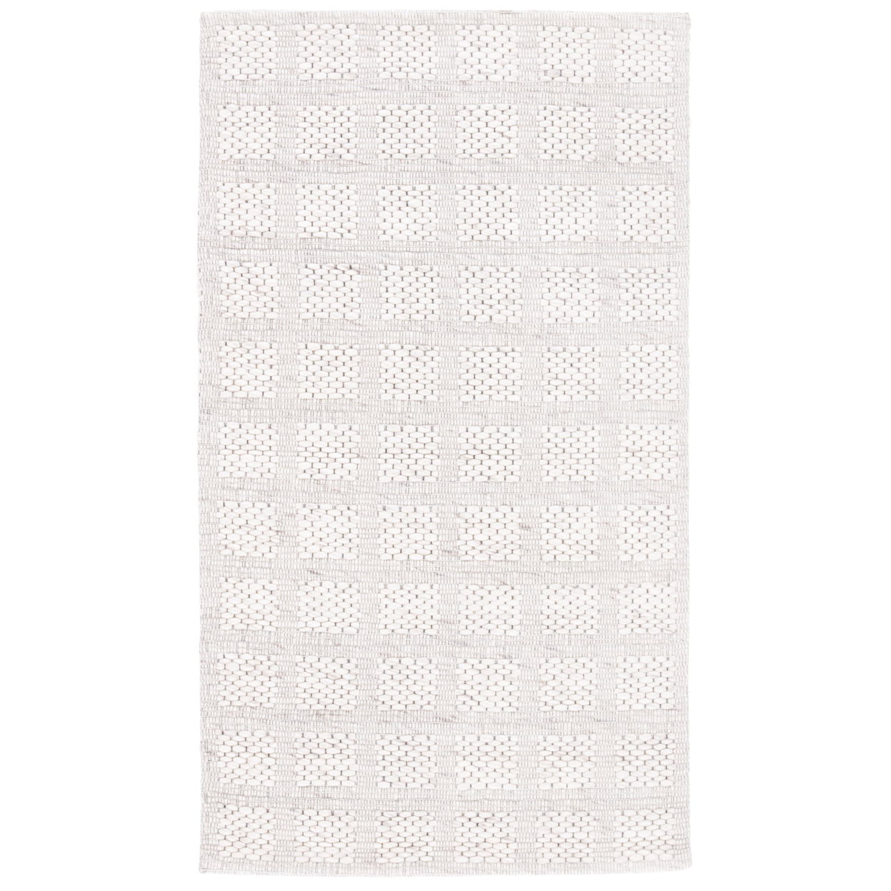 Marbella Gray Flat Woven Handmade Wool Rug - 3' x 5'