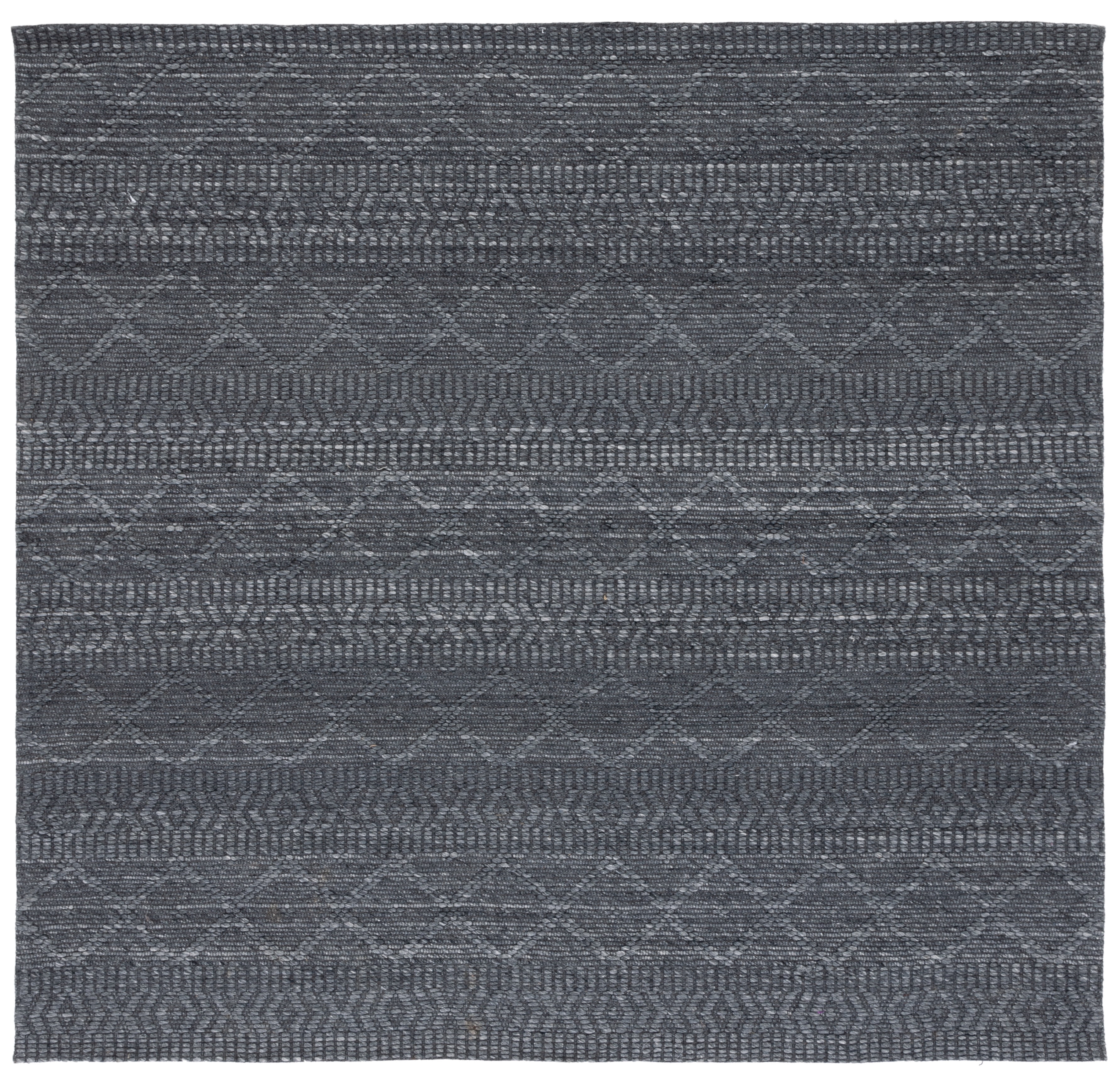 SAFAVIEH Marbella Devereux Striped Area Rug, Grey, 6' x 6' Square