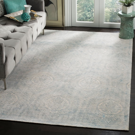 SAFAVIEH Marbella Driskoll Medallion Area Rug, Turquoise/Ivory, 8' x 10'