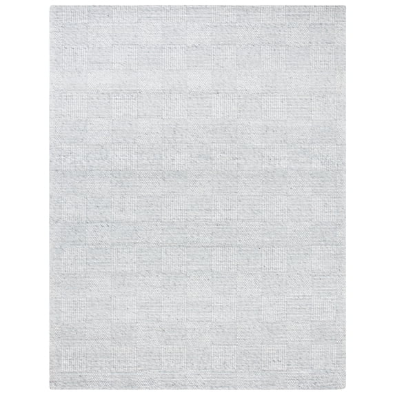 SAFAVIEH Marbella Easton Checkered Area Rug, Light Grey, 6' x 6' Round