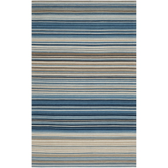 SAFAVIEH Marbella Ezekiel Striped Area Rug, Blue/Multi, 6' x 9'