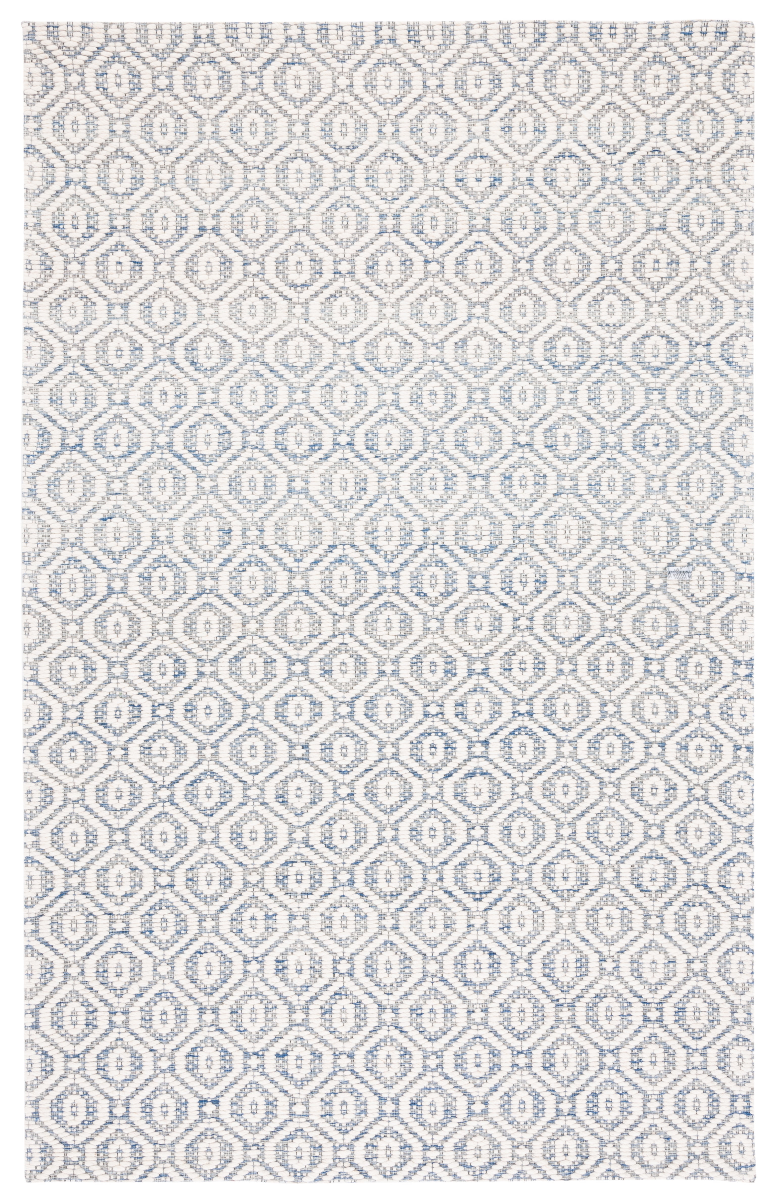 SAFAVIEH Marbella Fabiana Geometric Area Rug, Blue/Ivory, 8' x 10'