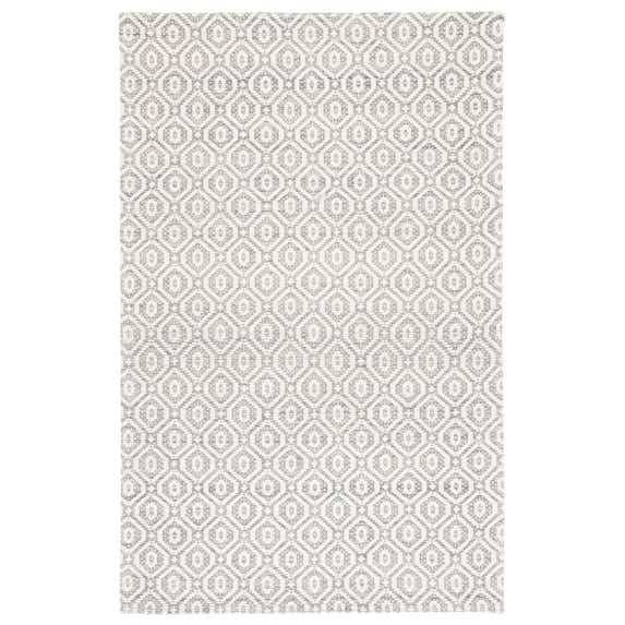 SAFAVIEH Marbella Fabiana Geometric Area Rug, Grey/Ivory, 3' x 5'