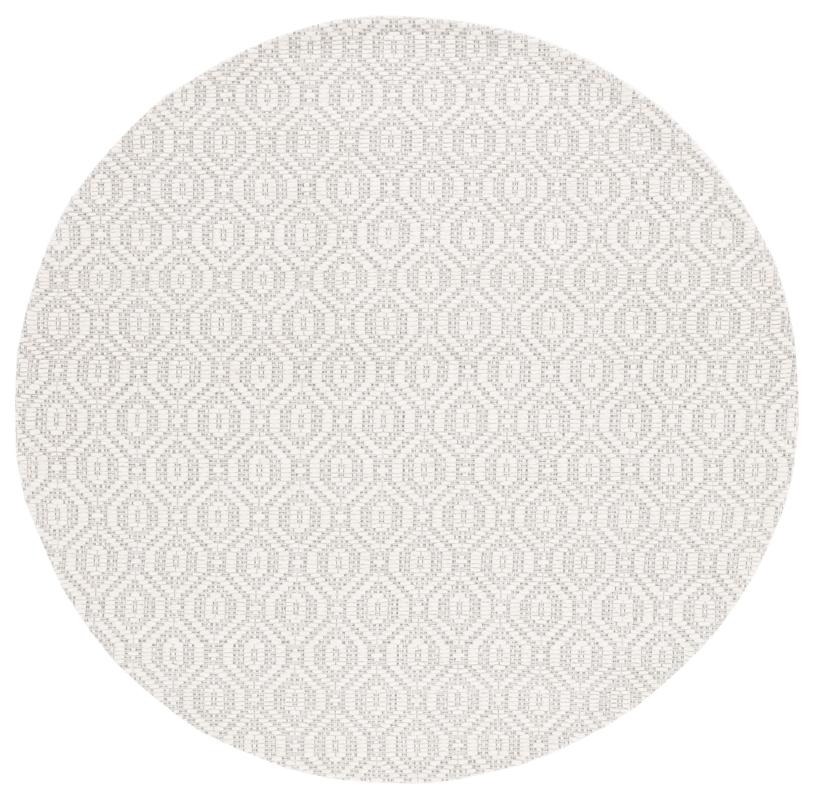 SAFAVIEH Marbella Fabiana Geometric Area Rug, Ivory/Beige, 6' x 6' Round