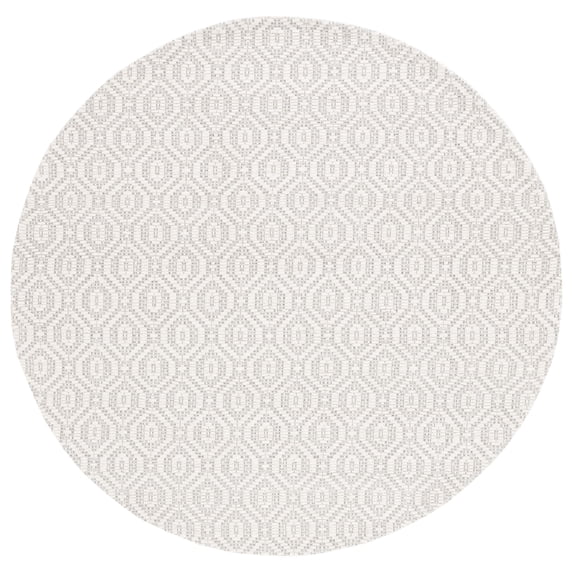 SAFAVIEH Marbella Fabiana Geometric Area Rug, Ivory/Beige, 6' x 6' Round