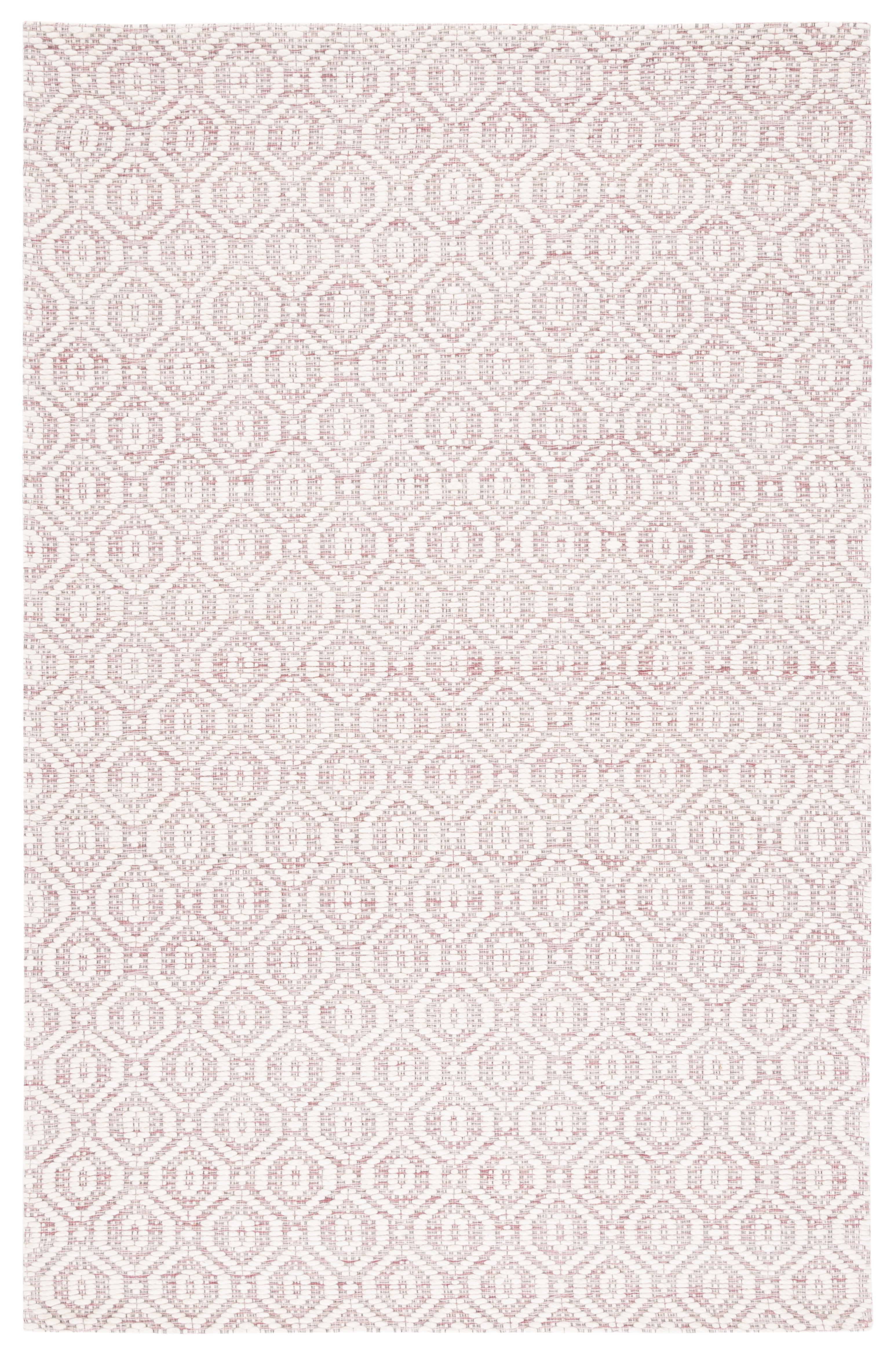 SAFAVIEH Marbella Fabiana Geometric Area Rug, Pink/Ivory, 5' x 8'