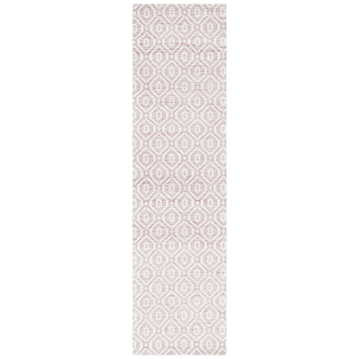 SAFAVIEH Marbella Fabiana Geometric Runner Rug, Pink/Ivory, 2'3" x 9'