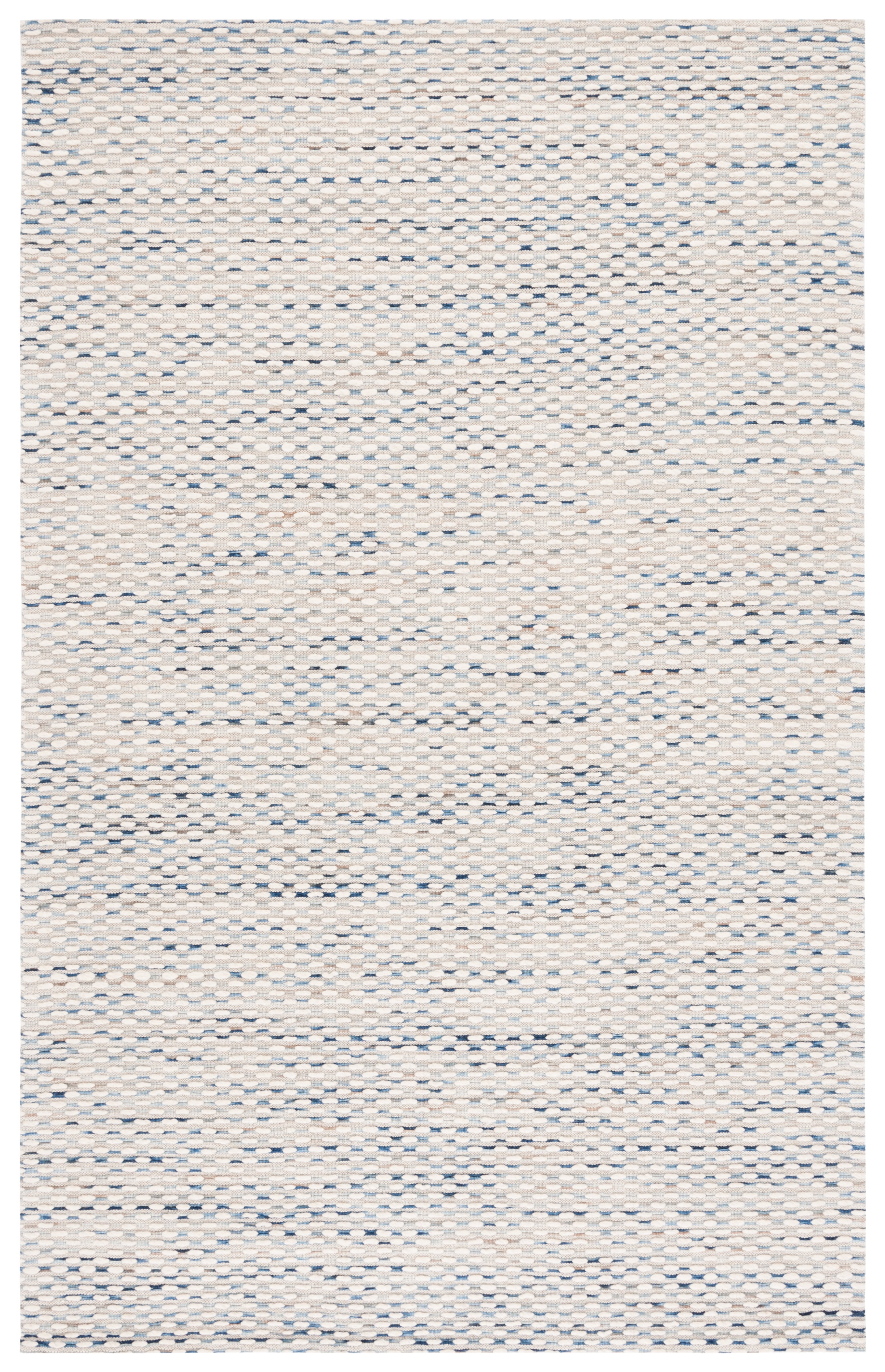 SAFAVIEH Marbella Frederick Striped Area Rug, White/Navy, 6' x 9'
