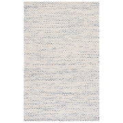 SAFAVIEH Marbella Frederick Striped Area Rug, White/Navy, 6' x 9'