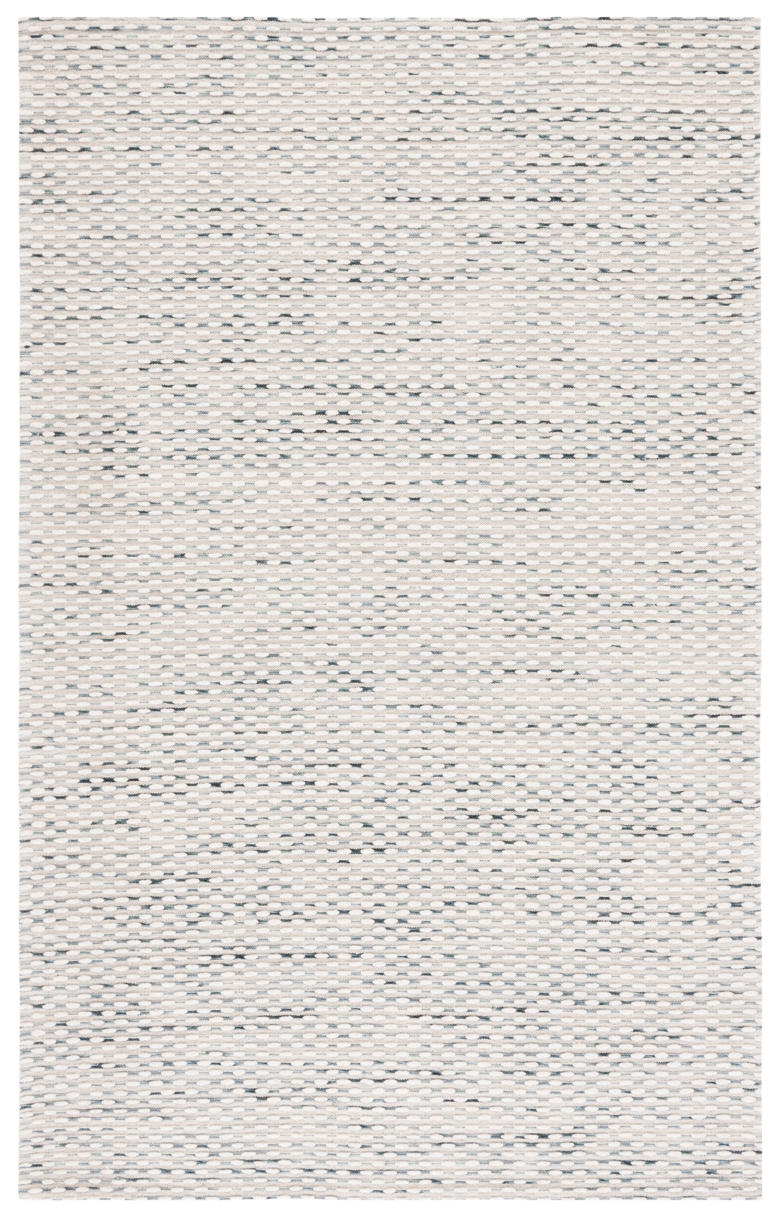 Marbella Beige and Blue Handwoven Wool Area Rug 3' x 5'