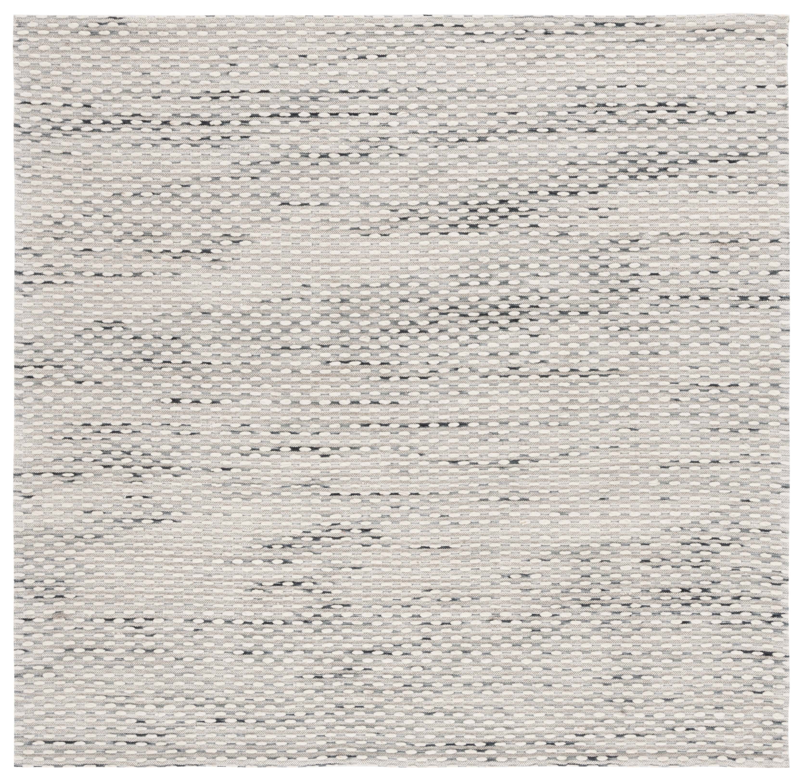 SAFAVIEH Marbella Frederick Striped Area Rug, Beige/Blue, 6' x 6' Square
