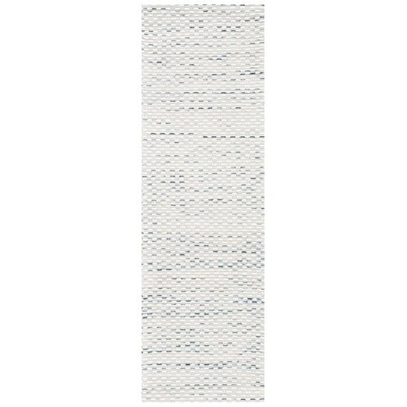 SAFAVIEH Marbella Frederick Striped Runner Rug, Beige/Blue, 2'3" x 10'