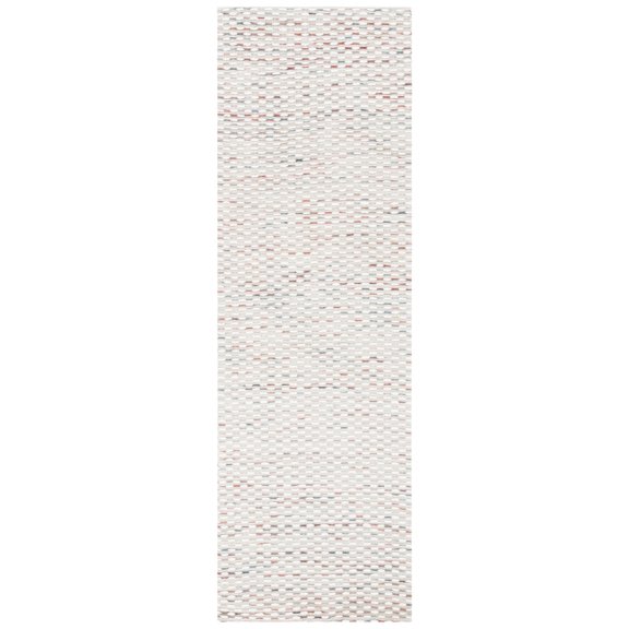 SAFAVIEH Marbella Frederick Striped Runner Rug, Beige/Rust, 2'3" x 6'