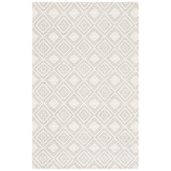SAFAVIEH Marbella Iairos Diamond Area Rug, Ivory/Black, 8' x 10'