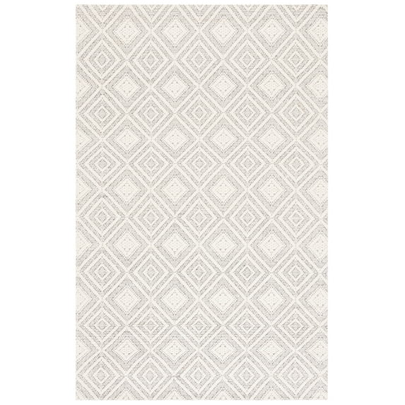 SAFAVIEH Marbella Iairos Diamond Area Rug, Ivory/Black, 8' x 10'