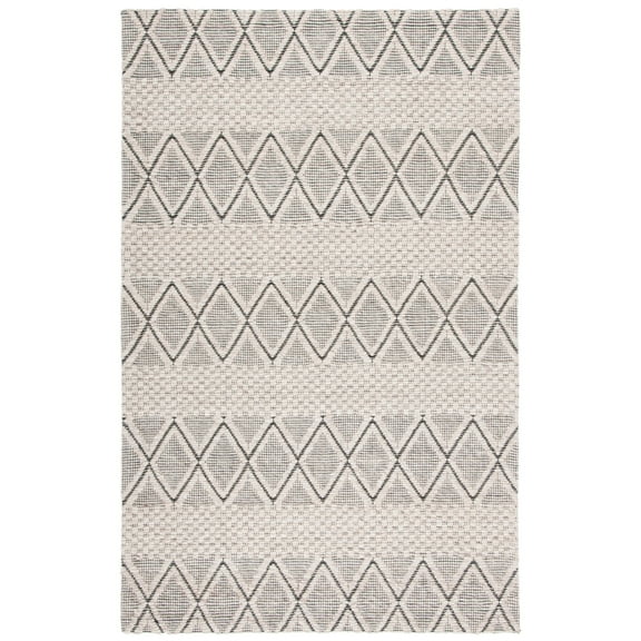 SAFAVIEH Marbella Ifrit Diamond Area Rug, Silver/Black, 3' x 5'