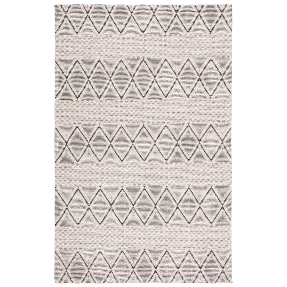 SAFAVIEH Marbella Ifrit Diamond Area Rug, Silver/Black, 8' x 10'