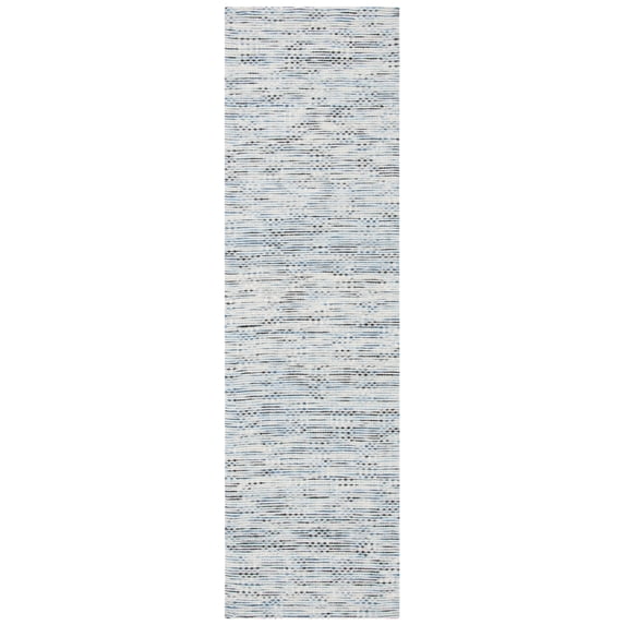 SAFAVIEH Marbella Johann Abstract Runner Rug, Navy/Beige, 2'3" x 8'