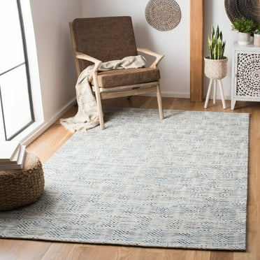 SAFAVIEH Marbella Johann Abstract Striped Area Rug, Navy/Beige, 5' x 8'