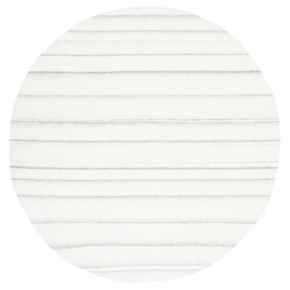 SAFAVIEH Marbella Jolyon Solid Area Rug, Grey/Ivory, 6' x 6' Round