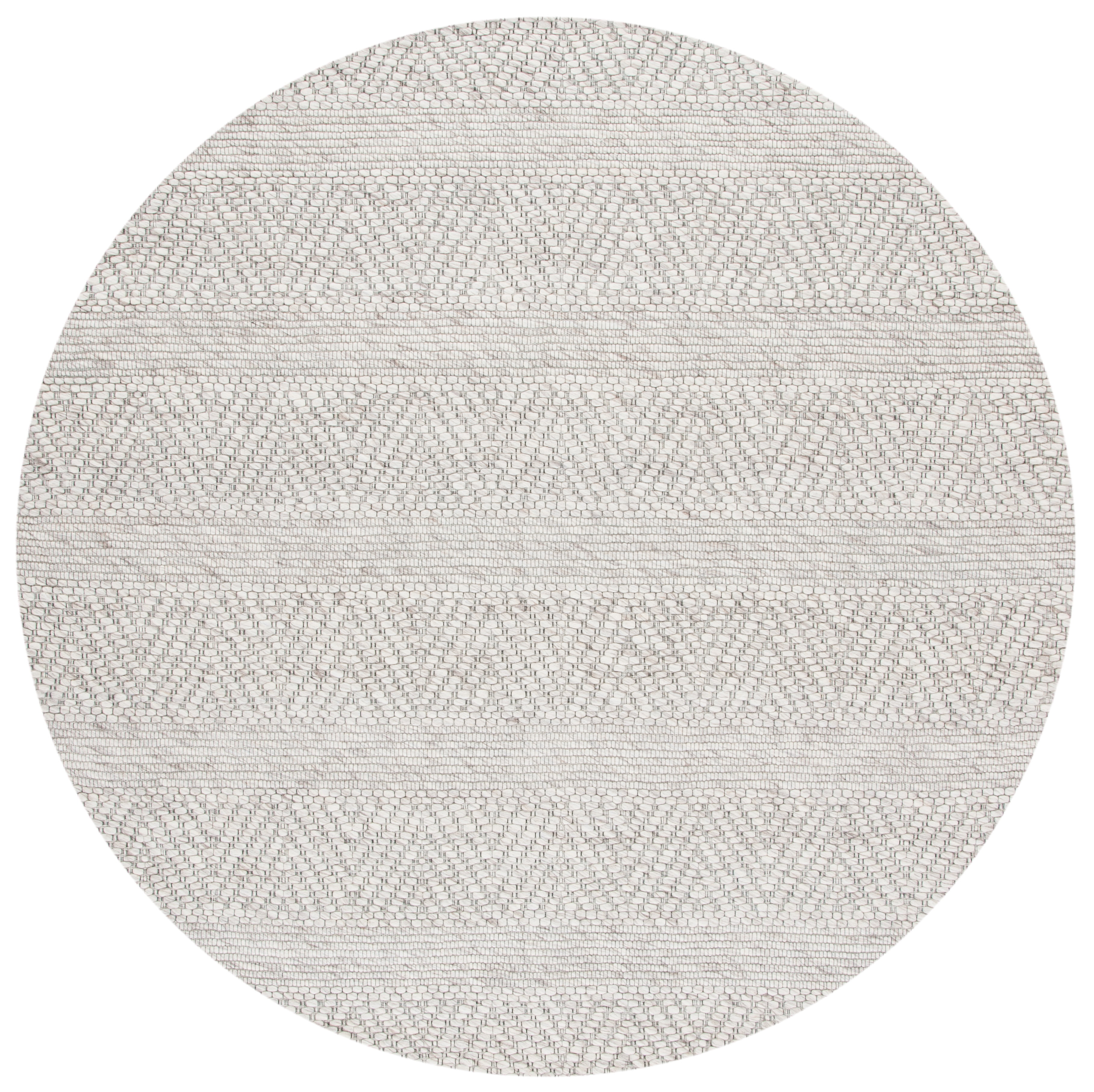 SAFAVIEH Marbella Keeleigh Diamond Area Rug, Beige/Light Grey, 3' x 3' Round