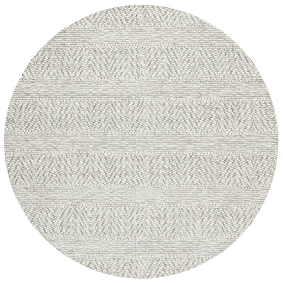 SAFAVIEH Marbella Keeleigh Diamond Area Rug, Beige/Light Grey, 3' x 3' Round
