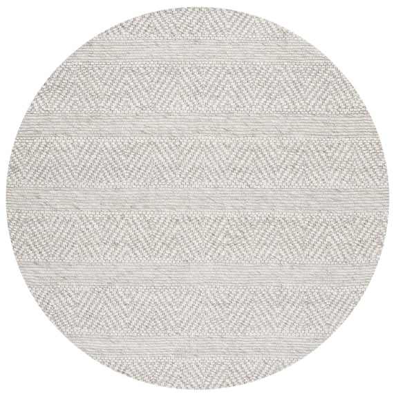 SAFAVIEH Marbella Keeleigh Diamond Area Rug, Beige/Light Grey, 3' x 3' Round