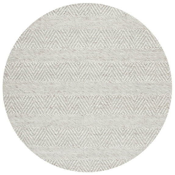 SAFAVIEH Marbella Keeleigh Diamond Area Rug, Beige/Light Grey, 7' x 7' Round