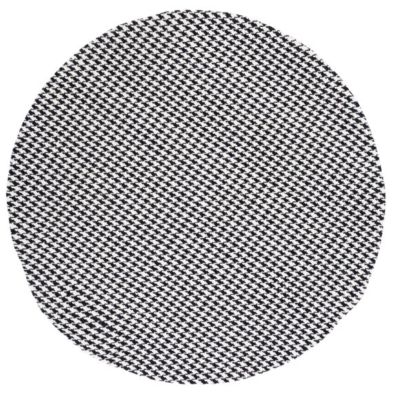 SAFAVIEH Marbella Kire Geometric Area Rug, Black/Ivory, 6' x 6' Round