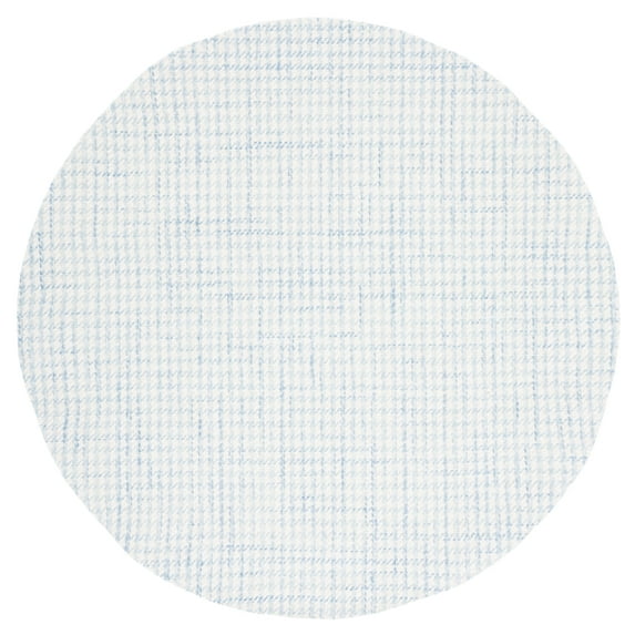 SAFAVIEH Marbella Kire Geometric Area Rug, Blue/Ivory, 4' x 4' Round