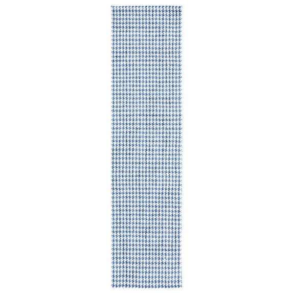 SAFAVIEH Marbella Kire Geometric Runner Rug, Navy/Ivory, 2'3" x 9'