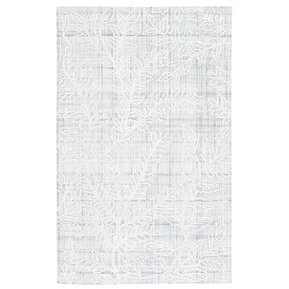 SAFAVIEH Marbella Lasya Leaves Area Rug, Grey/Ivory, 3' x 5'