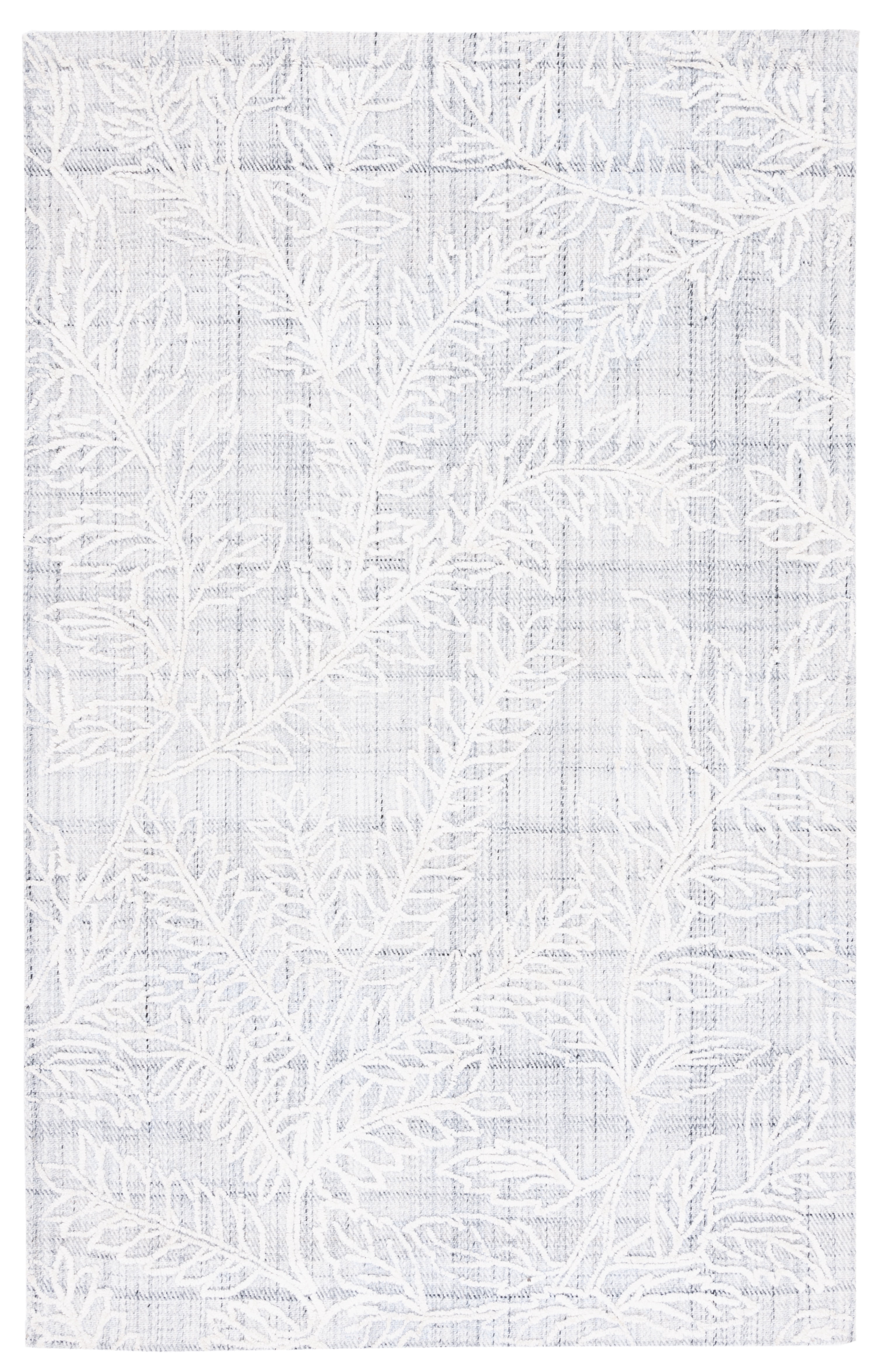 SAFAVIEH Marbella Lasya Leaves Area Rug, Grey/Ivory, 5' x 8'