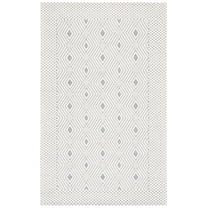 SAFAVIEH Marbella Lorelle Diamond Area Rug, Ivory/Grey, 8' x 10'