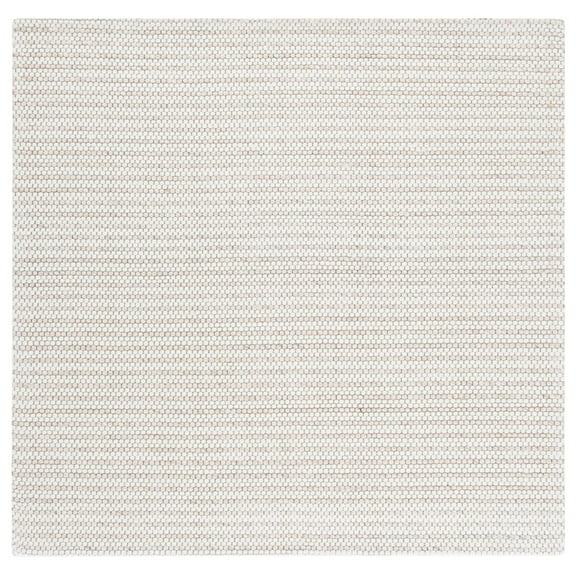 SAFAVIEH Marbella Lorenzo Striped Area Rug, Light Brown/Ivory, 4' x 4' Square