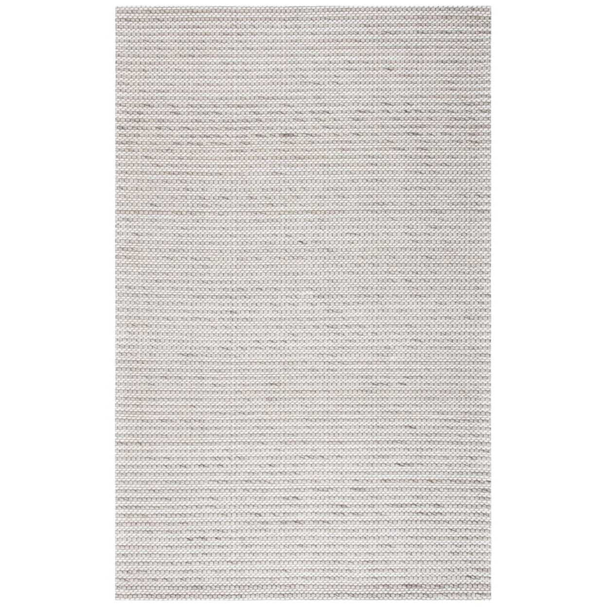 Ivory Stripe Handwoven Wool 6' x 9' Area Rug